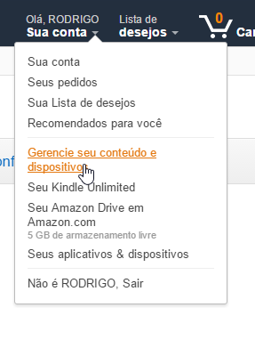 Amazon Gerencie Dispositivos